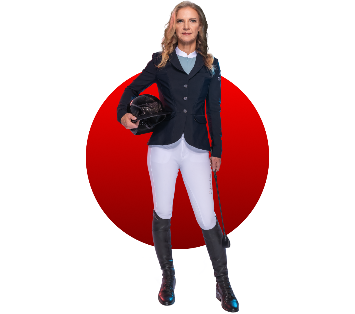 Nicole with a riding helmet
